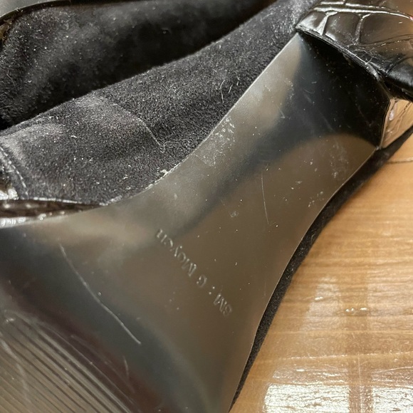 Guess Black High Heels Peek Open Toe Size 6 - Picture 6 of 16